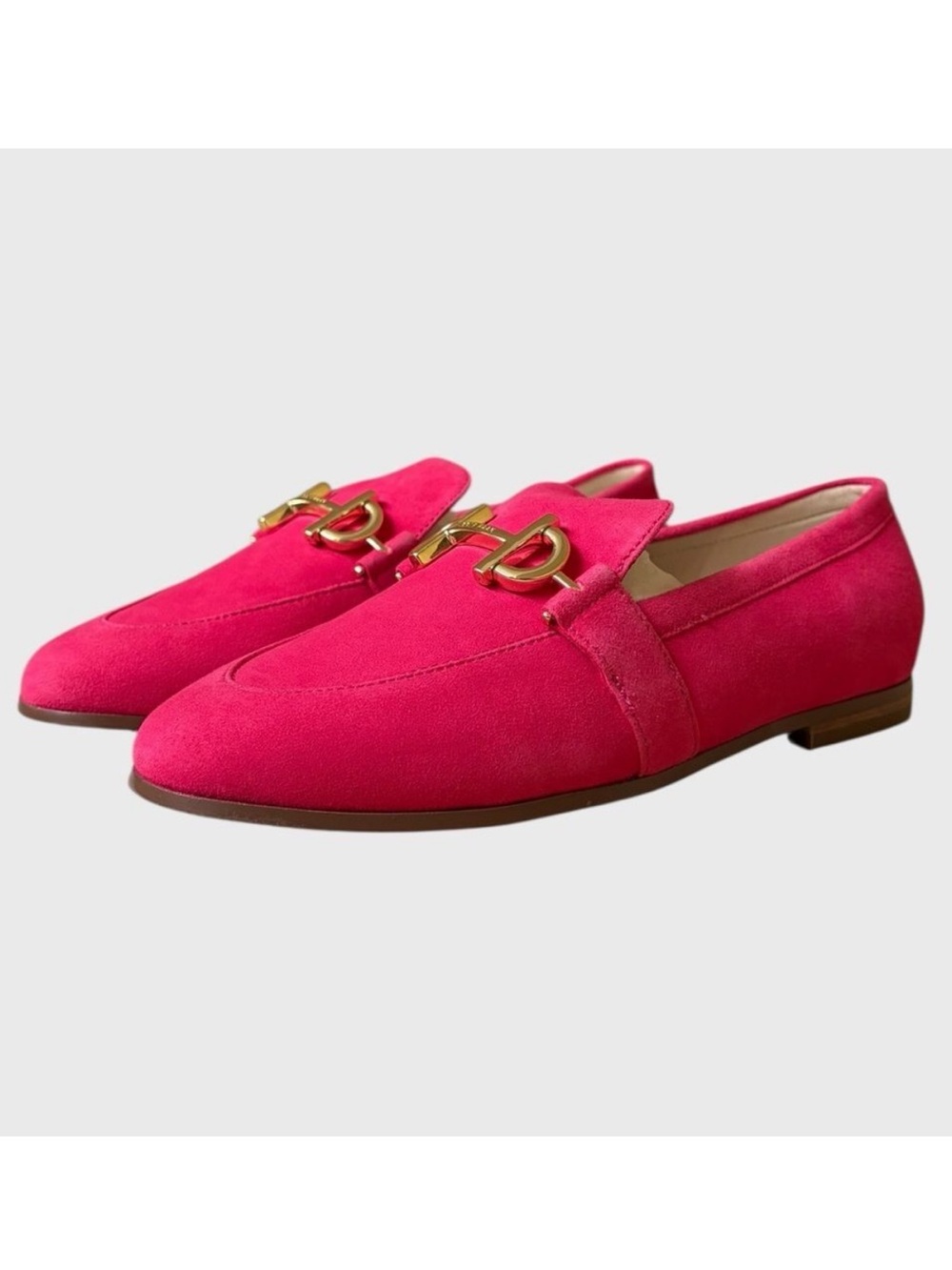 NWB Cole Haan Womens Suede Modern Classic Loafers 6.5 Bright Berry Summer Preppy
